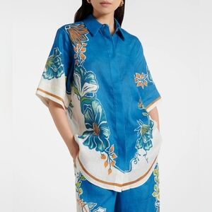 AlémaisLuda floral linen shirt US 2